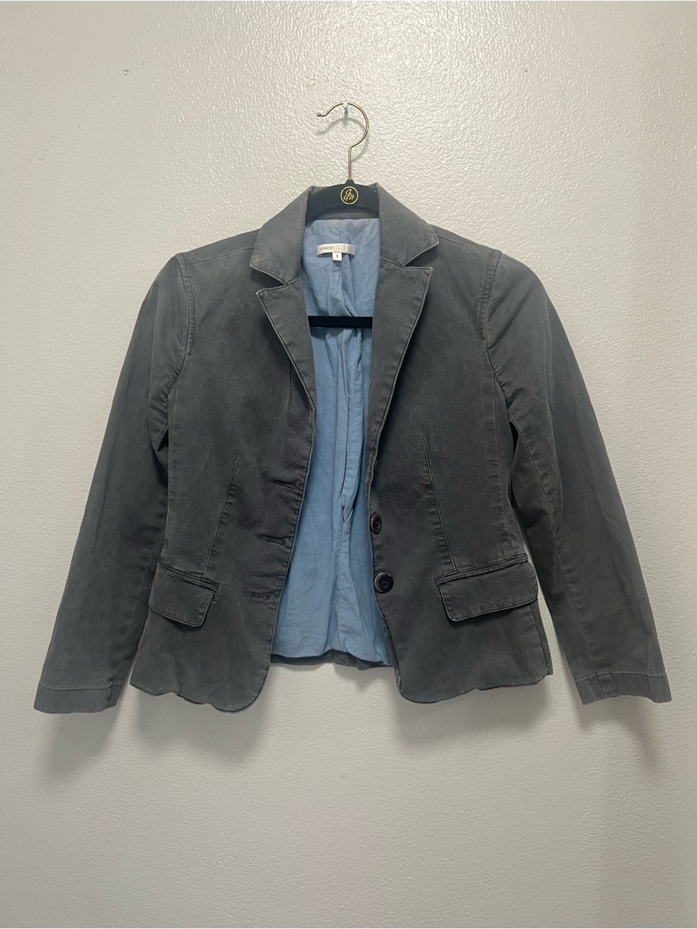 Size 6 Vince Slate Gray Women's Blazer Jacket